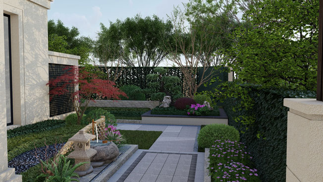 姚先生別墅花園設(shè)計(jì)施工案例