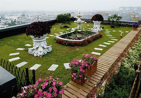 屋頂花園設(shè)計實(shí)景圖2